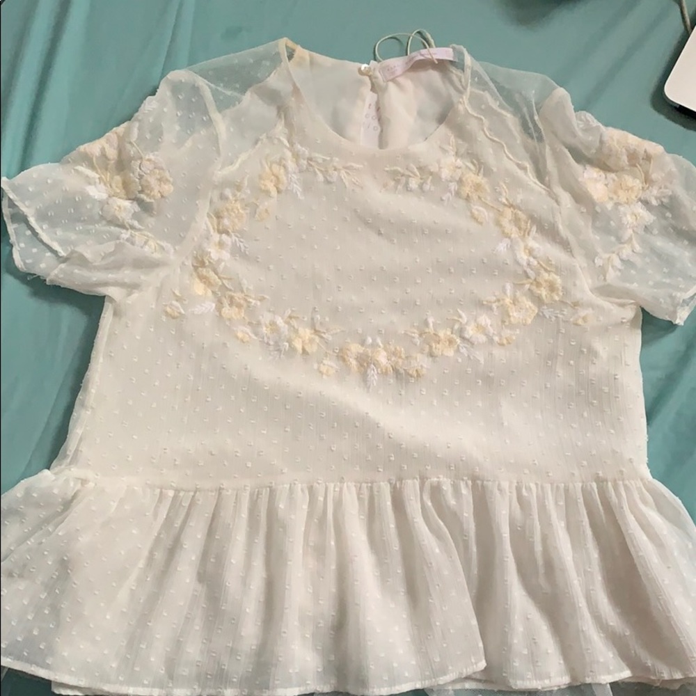 White dot mesh shirt